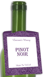 Pinot Noir Rounded Wine Bottle Tags